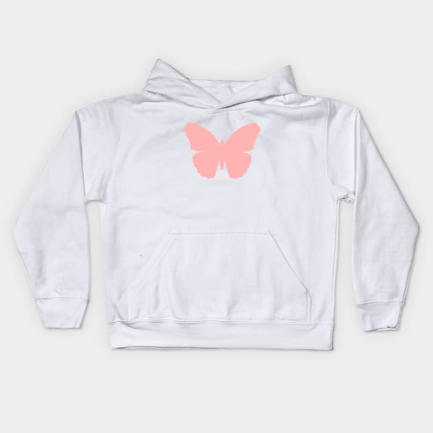 Pink Butterfly Design Kids Hoodie by NataliePaskell